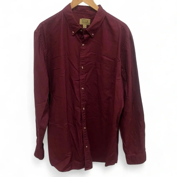 The Foundry Supply Co. button down casual shirt in burgundy size XLT - Picture 1 of 6